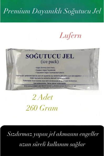Dayanıklı Soğutucu Jel Poşet Buz Aküsü Malzeme Kamp Piknik Yolculuk Seyahat Yiyecek 260 gr 2 Adet ürün görseli 1