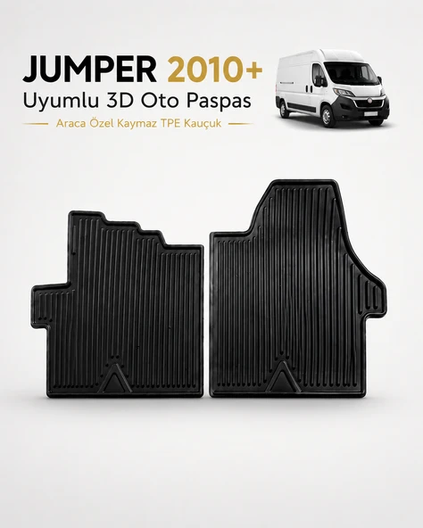 Jumper 2010+ Tpe Kauçuk Ticari Araç Paspası 3D Oto Paspas Araca Özel Kaymaz ürün görseli 1