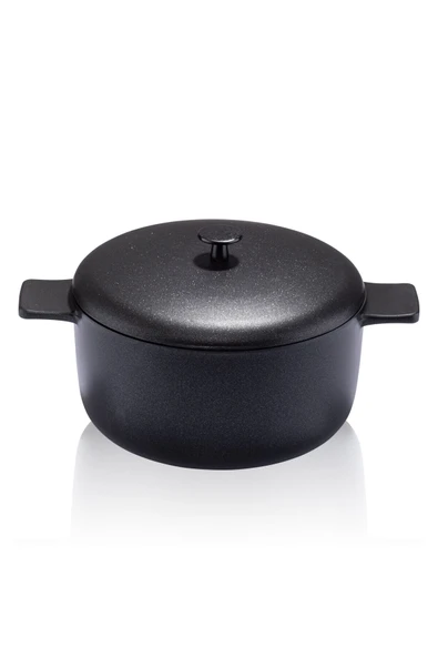 CooknKeep Siyah Inci Derin Tencere 2’li Set - Resim 6