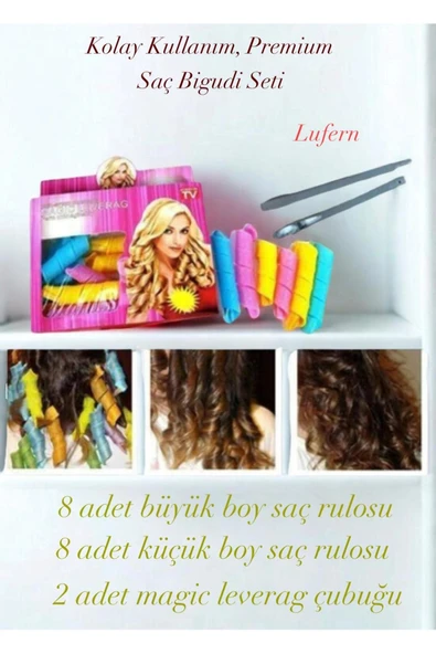 Kolay Kullanım Premium Saç Bigudi Seti Magic Leverage Parlak Hacimli Kuaför Bukle Canlı Saç Şekli ürün görseli 1