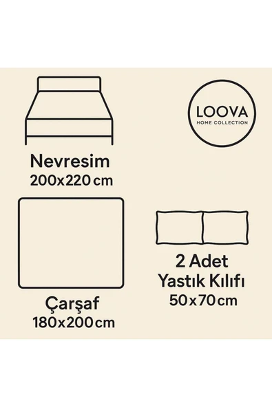 Loova ÇİFT KİŞİLİK NEVRESİM TAKIMI - Resim 2