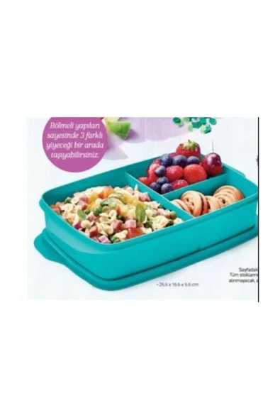 Tupperware 1 Lt Bölmeli Beslenme Kabı ( Sıkı Kapak ) ürün görseli 1