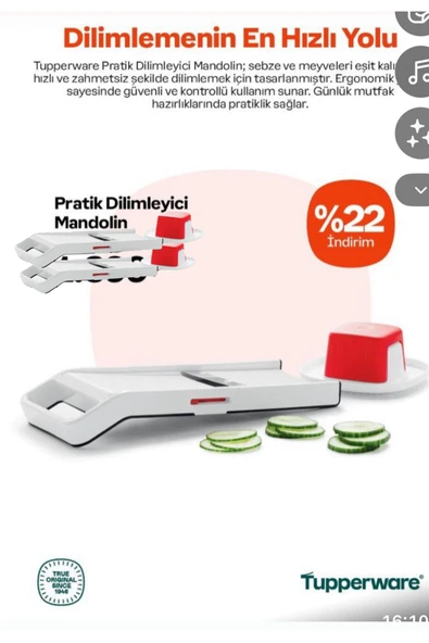 Tupperware Mandolin Dilimleyici ürün görseli 1