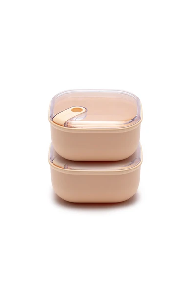 CooknKeep Pull Box Kare Saklama Kabı 1L 2'li Set ürün görseli 1