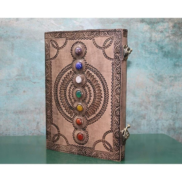 Taşlı Deri Defter - Resim 2