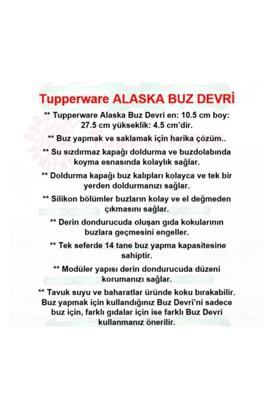 Tupperware Alaska Buz Devri Buz Kalıbı 14'lü Hsgl Mor - Resim 2