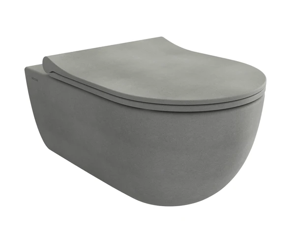 Bocchi 1417-069-0128 V Tondo Rimless Asma Klozet Mat Beton ürün görseli 1
