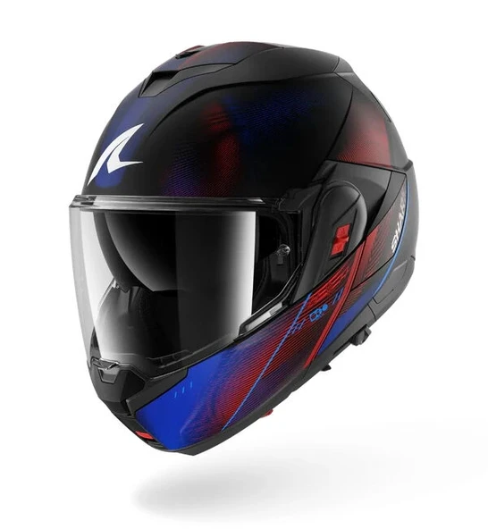 SHARK OXO SPEED-TECH MAT MAVİ-KIRMIZI MODÜLER KASK (PINLOCK HEDİYELİDİR) ürün görseli 1