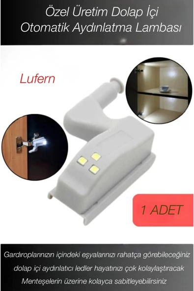 Özel Üretim Dolap İçi Otomatik Aydınlatma Lambası Gardırop Mutfak Dolapları Led Işıklı Sensörlü ürün görseli 1
