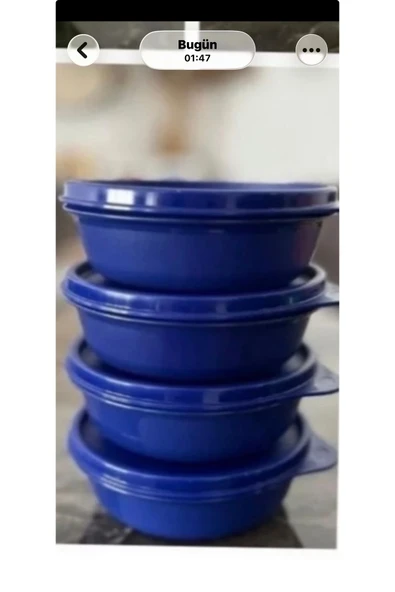 Tupperware Şeker kaplar 300 Ml larcivert 4 lü ürün görseli 1