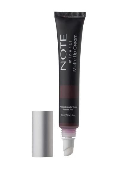 Note Mineral Matte Lip Cream 08 Queen of Night Yarı Mat Bitişli Likit Ruj - Mor ürün görseli 1