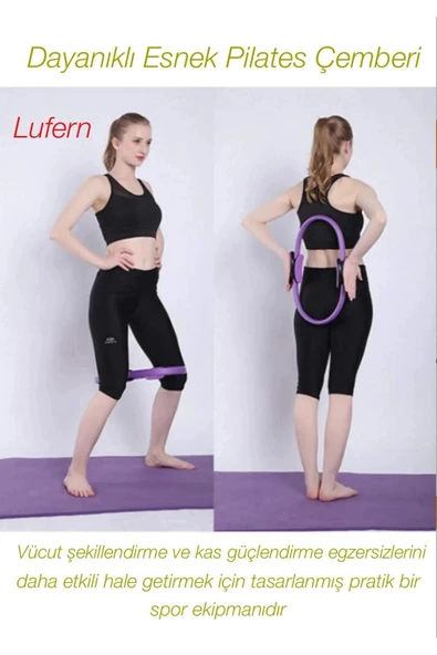 Dayanıklı Esnek Pilates Çemberi Yoga Rehabilitasyon Vücut Şekillendirme Kas Güçlendirme Duruş Kalça ürün görseli 1