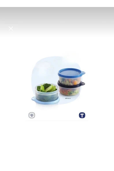 Tupperware Şeker Üçüzler 250 ml şeffaf renkli kapak görseldeki ürün ürün görseli 1