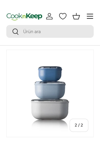 CooknKeep Pull box saklama kabı seti ürün görseli 1