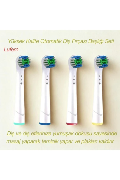 Yüksek Kalite Otomatik Diş Fırçası Başlığı Seti Yumuşak Doku Masaj Temizlik Plak Mükemmel Tasarım ürün görseli 1