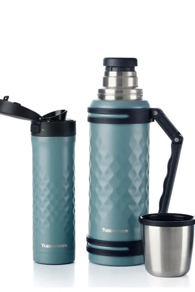 Tupperware Hep Yanımda 430 ml ve Bardaklı 1.2 L Termos Set - Resim 4