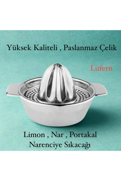 Yüksek Kaliteli Paslanmaz Çelik Limon ve Nar Sıkacağı Portakal Narenciye Süzgeç Kompakt Taşınabilir ürün görseli 1