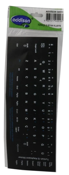 Addison 300161 Türkçe q Siyah Klavye Stıker ürün görseli 1