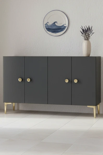 KA1204A SIMPLE Konsol ve Tv Sehpası Antrasit 120cm ürün görseli 1