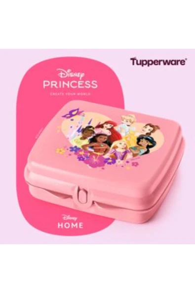 Tupperware Prenses Sandviç Kutusu Pembe - Resim 3