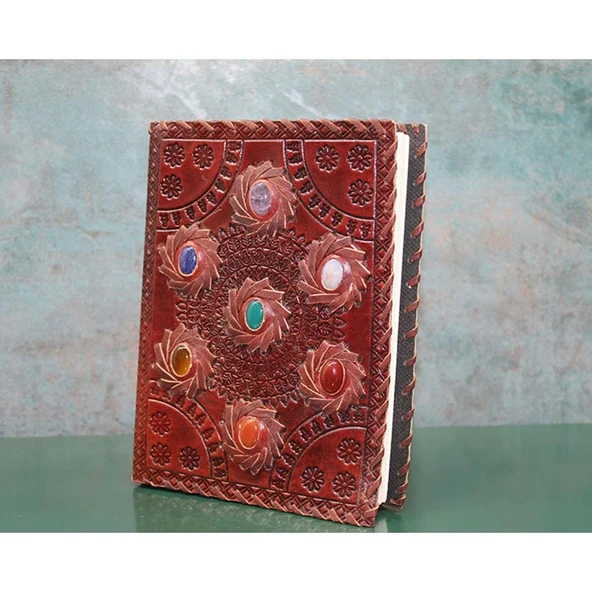 Taşlı Deri Defter ürün görseli 1