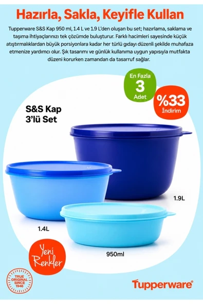 Tupperware Mucize şekerler 3 lü Görseldeki ürünler ürün görseli 1