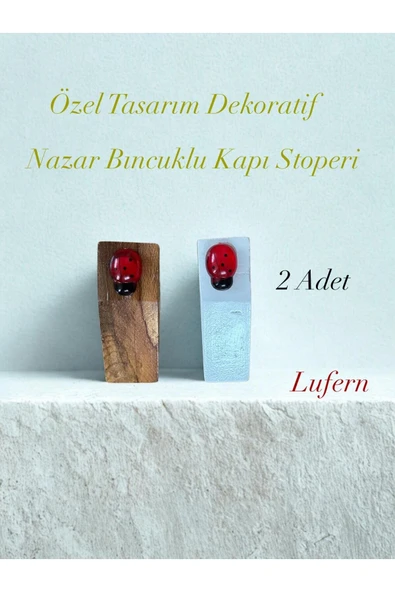 Özel Tasarım Dekoratif Uğur Böcekli Kapı Stoperi Takoz Kapı Durdurucu Hava Sirkülasyonu Kaymaz ürün görseli 1