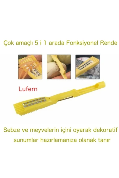 Çok Amaçlı 5'i 1 Arada Fonksiyonel Rende Peynir Havuç Limon Kabuğu Sebze Meyve Patates Havuç ürün görseli 1