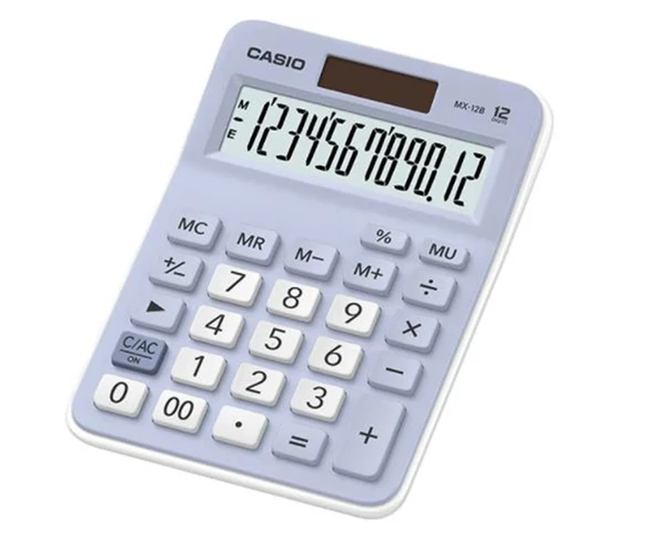 Casio MX-12B-LB Açık Mavi 12 Hane Masa Üstü Hesap Makinesi ürün görseli 1