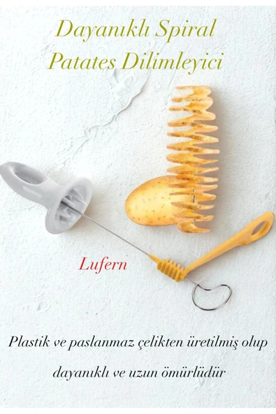 Dayanıklı Spiral Patates Dilimleyici Mutfak Eğlenceli Pratik Kızartma Garnitür Atıştırmalık ürün görseli 1