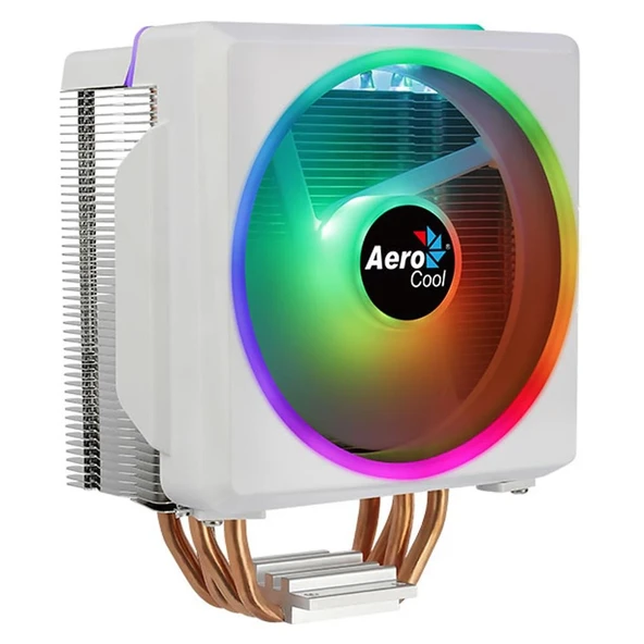 Aerocool AE-CC-CYLN4F-W Cylon 4F Beyaz 12cm ARGB Şeffaf Fan İşlemci Soğutucu ürün görseli 1