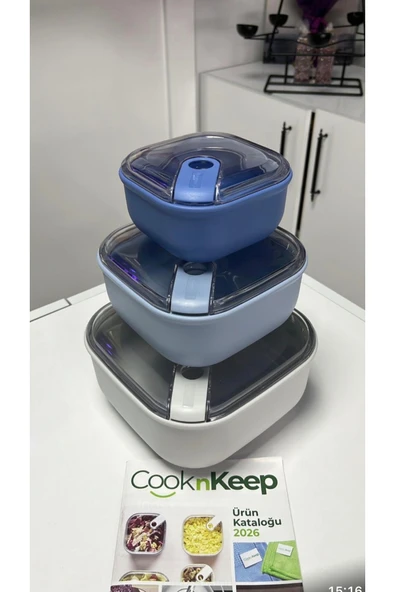 CooknKeep Pull Box 3 lü saklama seti ürün görseli 1