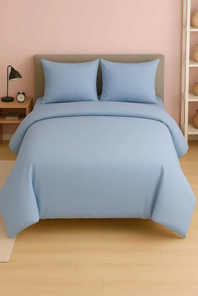 Loova Nevresim seti çift kişilik''yorgan kılıfı+2 yastık kılıfı'' %100 pamuk ÇARŞAFSIZ natural cotton ürün görseli 1