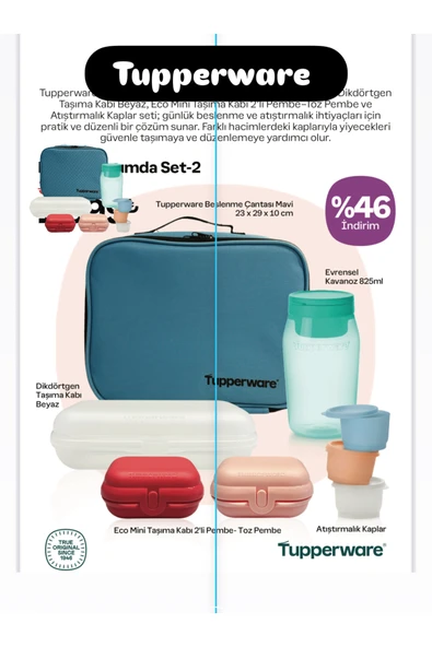 Tupperware Beslenme seti çantalı ürün görseli 1