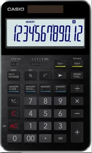 Casio S100X-BK-DJ Profesyonel 12 Hane Masa Üstü Hesap Makinesi ürün görseli 1