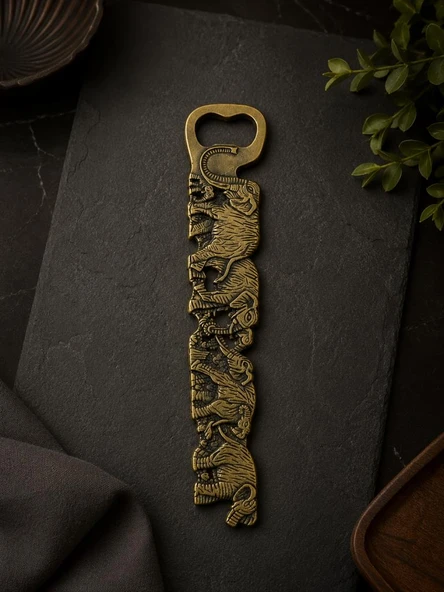 Açacak Metal Fil Desenli Şişe Açacağı 15 cm Dekoratif ürün görseli 1