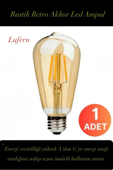 Rustik Retro Akkor LED Ampul Vintage Spiral Filament Blubs Yüksek Işıklandırma Lamba Gün Işığı E27 ürün görseli 1