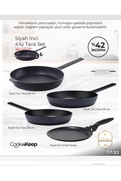 CooknKeep Tava Seti 4 lü ürün görseli 1