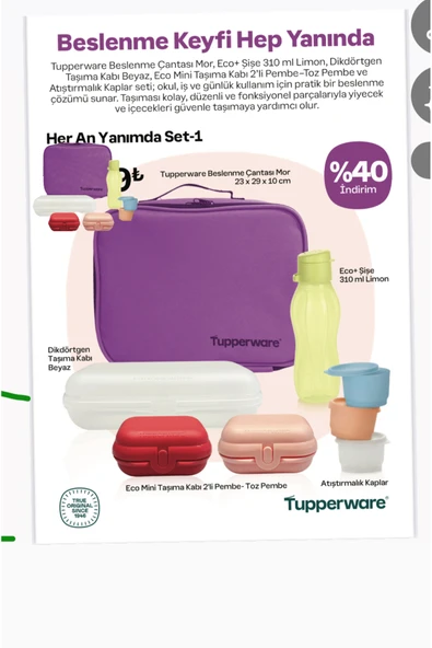 Tupperware Heran yanımda set Gördeldeki ürünler ürün görseli 1