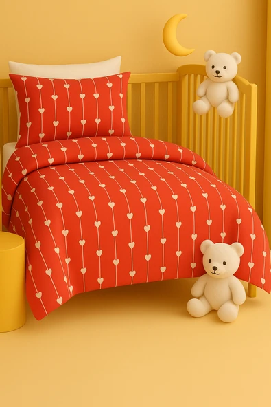 Loova Bebek Nevresim takımı %100 pamuklu hassas ciltler için yorgan kılıfı+lastikli çarşaf+yastık kılıfı ürün görseli 1