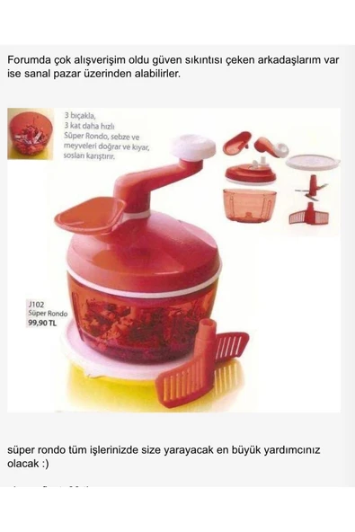 Tupperware Rondo büyük boy kırmızı görseldeki ürün ürün görseli 1