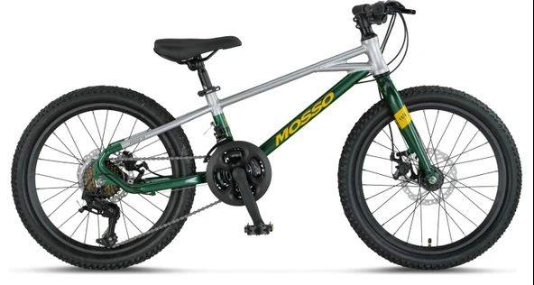MOSSO DEMARCH M-20-MD ERKEK ÇOCUK BİSİKLETİ  228H 20 JANT 21 VİTES SİLVER GREEN ürün görseli 1