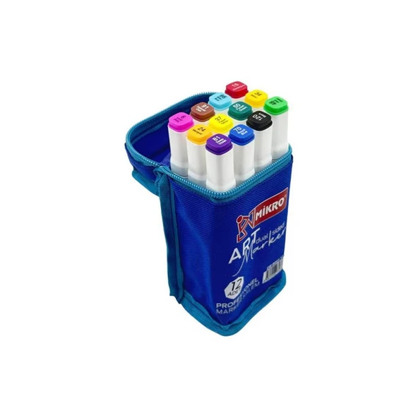 Mikro Zw-8001-12 Art Çift Tarafli Marker Çantalı Zw-8001-12 S ürün görseli 1