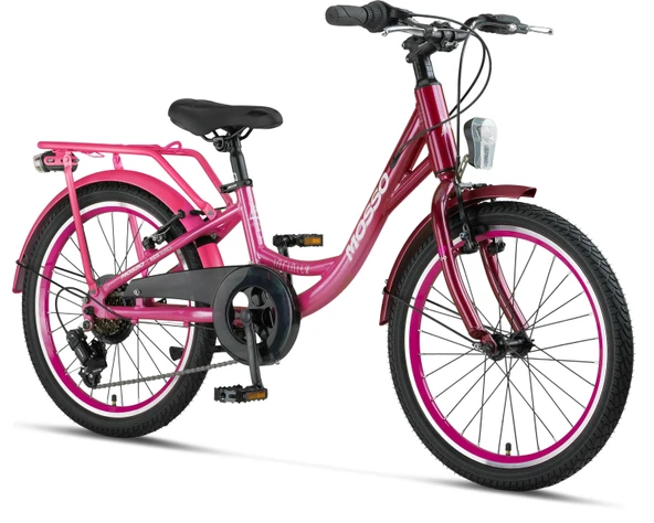 MOSSO INFINITY-20-V KIZ ÇOCUK BİSİKLETİ 254H 20 JANT 6 VİTES PINK FUXIA ürün görseli 1