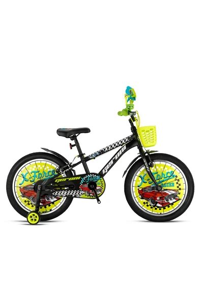GERONI X-FORCE - 20" MTB - 10' - Vitessiz - V.B - Mat Siyah-Beyaz/Neon Sarı Çocuk Bisikleti ürün görseli 1