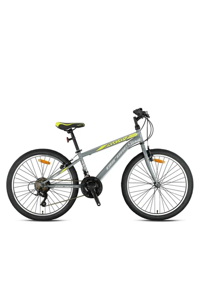 GERONI MARS - 20" MTB - 10' - 7 Vites - V.B  - Nardo Gri-Gri/Neon Sarı Çocuk Bisikleti ürün görseli 1