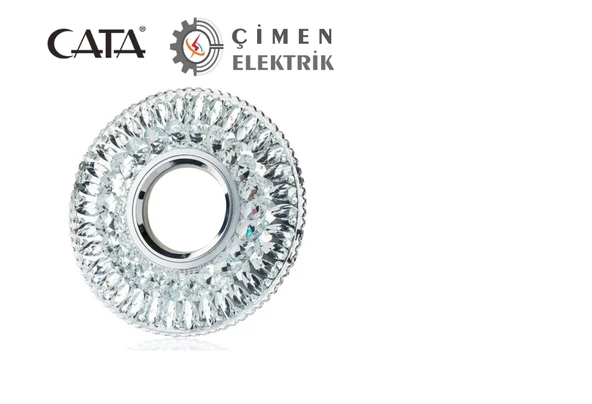 CATA CT 6583 Hanımeli Led Çerçeveli Günışığı Kristal Cam Spot Kasa - Priz ve Anahtar İçin Uyumlu Çerçeve ürün görseli 1
