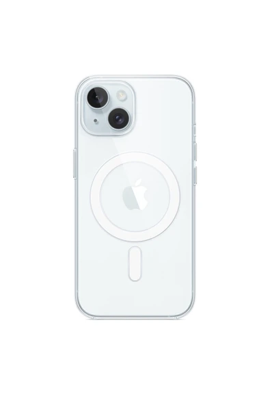 RainyFire Tech Apple iPhone 15 Magsafe Animasyonlu Sararmaz Kutulu Mika Şeffaf Kılıf Orijinalle Birebir ürün görseli 1