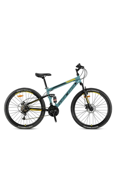 GERONI HUNTER - 27.5" - MTB - 17' - 21 Vites - M.Disc - Nardo Gri-Siyah/Sarı Çocuk Bisikleti ürün görseli 1