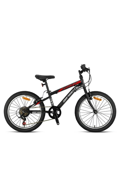GERONI MARS - 20" MTB - 10' - 7 Vites - V.B  - Mat Siyah-Gri/Kırmızı Çocuk Bisikleti ürün görseli 1